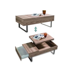 Маса за кафе с повдигащ се плот, спестяваща място